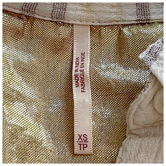 Free People “Cutie” Plaid Cropped Shirt XS - Picture 10 of 11